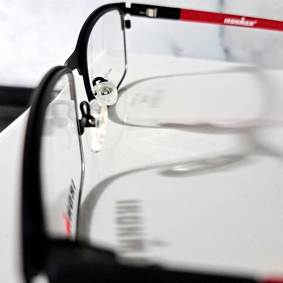 TWO Ironman Eyeglass Frames, Rx'able, red & black ANTI-CORROSIVE full rim Modern - Picture 4 of 6